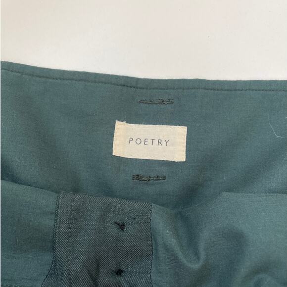POETRY Linen-Silk Straight-Leg Button-Front Full-Length Trousers Pants - US16 - Picture 7 of 11